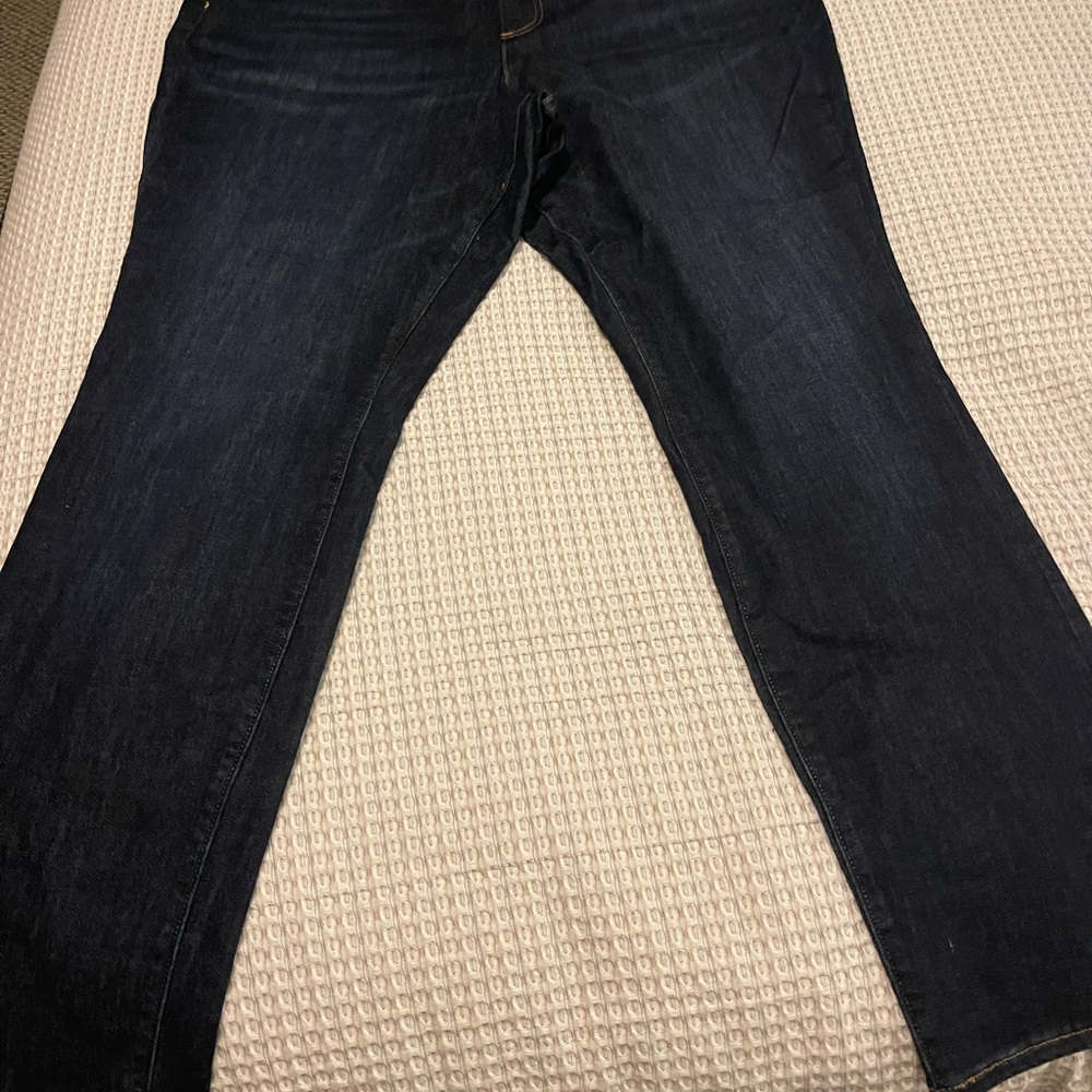 Lands' End Dark Indigo mid rise pull-on skinny jean jeggings NWOT Size 20W